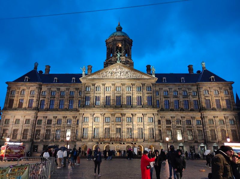 Royal Palace Amsterdam in the city